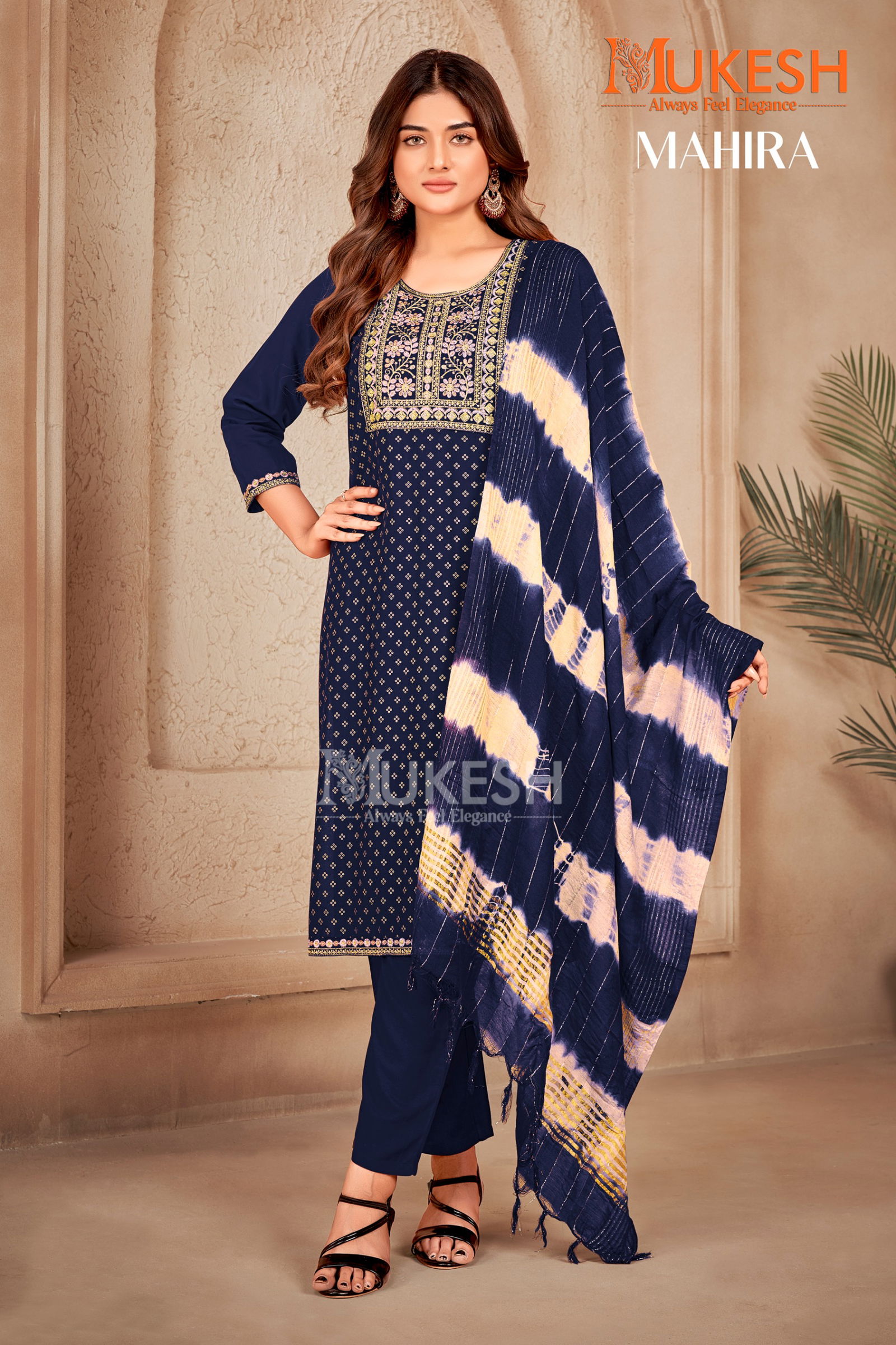 Mahira By Mukesh Printed Rayon Kurti With Bottom Dupatta Wholesale Shop In Surat
